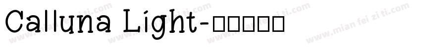Calluna Light字体转换